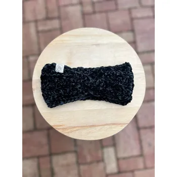 Čelenka RV studio Louny s.r.o. Pletená čelenka - Černá Motiv: Motiv 2