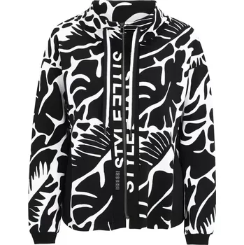 Dámské sako DORIS STREICH dámská bunda černobílá na zip slabá