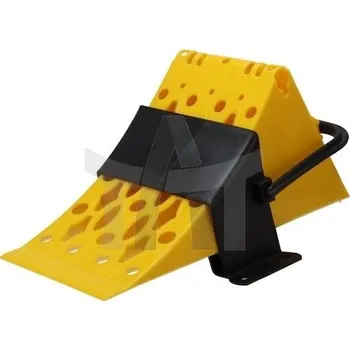 Zajišťovací klín kola Klín pod kolo velký plastový žlutý SERTPLAS 5502AB