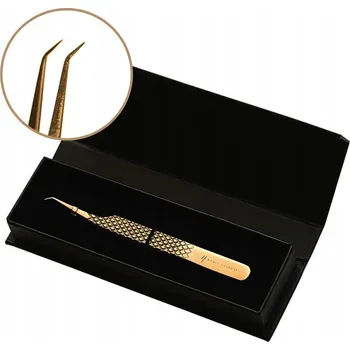 Kosmetická pinzeta Pinzeta na řasy Noble Gold PRO 3