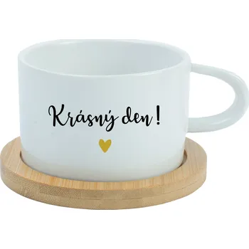 KRÁSNÝ DEN! - bílý hrníček makronka 200 ml