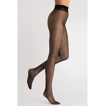 Dámská móda Silonkové punčocháče Fiore Confetti 20 DEN G6060 Barva: Černá, Velikost: S