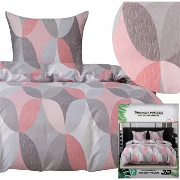 Povlečení Povlečení 140x200 2 dílů komplet povlečení 70x80 saténová Maria geometrická