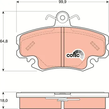 Brzdová destička Sada brzdových destiček, kotoučová brzda LUCAS GDB1332