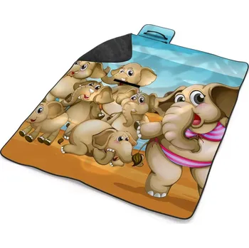 deka Sablio Plážová deka Sloni: 200x140 cm