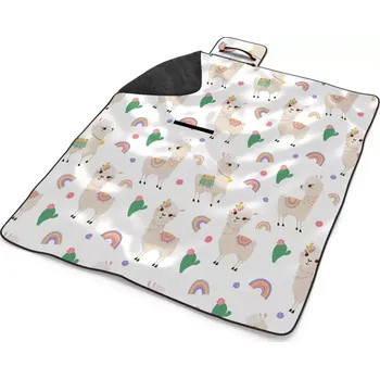 deka Sablio Plážová deka Roztomilé lamy: 200x140 cm