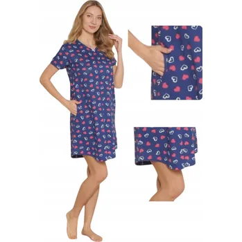 Dámská noční košile Morella košile noční dámská, krátký rukáv před kolena, velikost XL