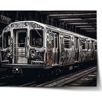 Plakát Sablio Plakát Městské metro s graffiti - 60x40 cm