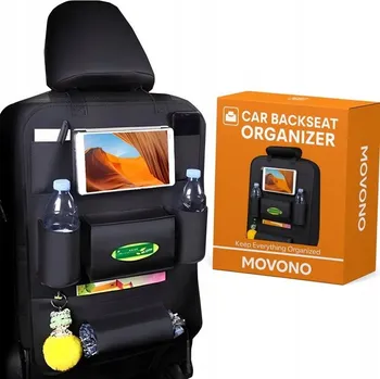 autokoberec ORGANIZÉR NA SEDADLO DO AUTA, OCHRANNÝ KRYT Z EKOKŮŽE, PROSTORNÝ, 7 ÚLOŽNÝCH PROSTORŮ
