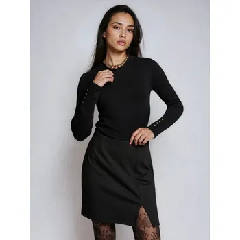 Dámský svetr Sinsay - Žebrovaný pletený svetr - černá - 660GZ-99X - 660GZ-99X-XXL