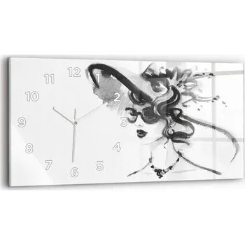 Hodiny Nástěnné hodiny kulatý dekorativní klasické kuchyňské 60x30 cm Módní žena