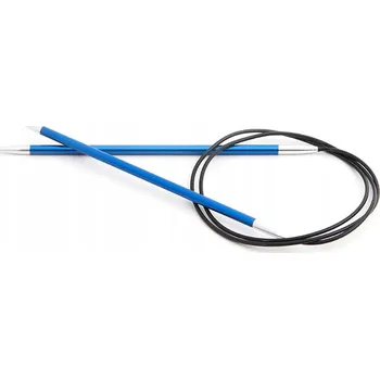 Nástroj na niť a příze Jehlice KNITPRO kovové s lankem 40cm - ZING - 4,00mm