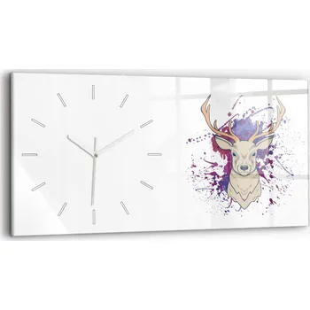 Obraz Tichá nástěnná skleněná hodina horizontální 60x30 cm Vektorová ilustrace jelena