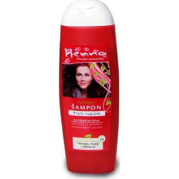 Šampon Henna Proti lupům s antibakteriálním účinkem s výtažky z Henny a Octopiroxu šampon na vlasy 225 ml