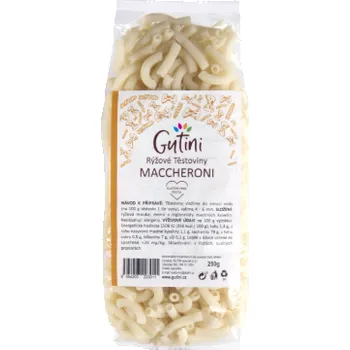 Příloha Gutini rýžové těstoviny MACCHERONI 250 g