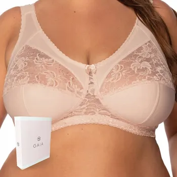 Dámské spodní prádlo Gaia podprsenka nevyztužená béžová velikost 85F