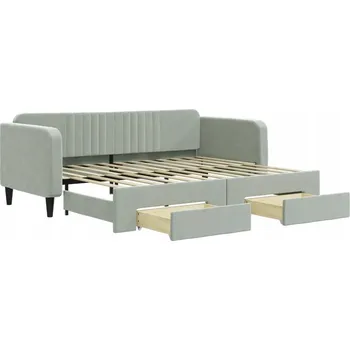 Obývací pokoj Pohovka VidaXL 223 x 100 cm látka šedá