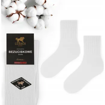 Pánské ponožky Ponožky CERBER bílé velikosti 45-47