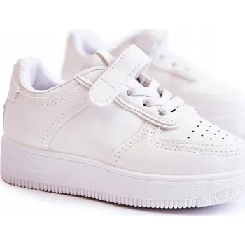 Chlapecká obuv DĚTSKÉ SPORTOVNÍ BOTY TENISKY BÍLÉ 21