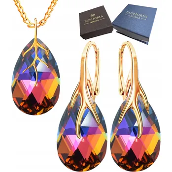 Přívěsek Zlatý komplet šperků Stříbro 925 Přívěsek Přívěsek Náušnice Sada