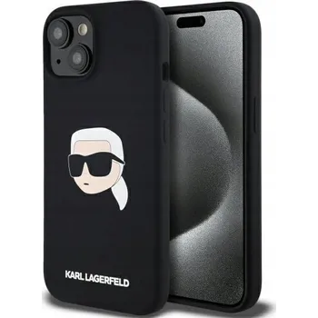 Pouzdro na mobilní telefon Zadní Kryt Karl Lagerfeld pro Apple iPhone 15 černý