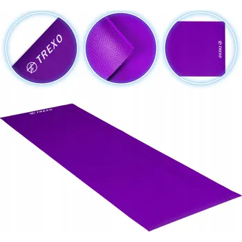 podložka na cvičení Podložka na jógu TREXO PVC 6 mm fialová YM-P01F