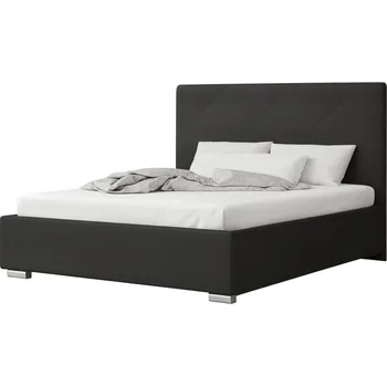 Postel Čalouněná postel DANGELO 5 180x200 cm, černá látka + vyzvednutí ZDARMA