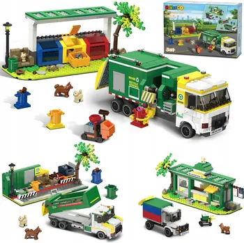 ostatní stavebnice STAVEBNICE CITY POPELÁŘSKÉ AUTO SE SBĚRNÝM DVOREM RECYKLAČNÍ SADA