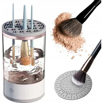 Kosmetický štětec ČISTIČKA, STOJAN NA ČIŠTĚNÍ, MYTÍ, SUŠENÍ KOSMETICKÝCH ŠTĚTCŮ A HOUBIČEK USB