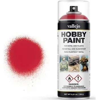 Barva ve spreji Spray Vallejo 28023 Bloody Red 400 ml (Krvavě Červená)