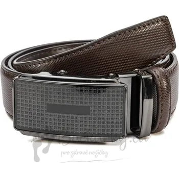 Opasek Opasek kožený pánský hnědý automatický MICHAL