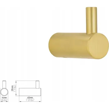 Věšák Nábytkový věšák SIRO 2453/ZN87, efekt kartáčovaného zlata