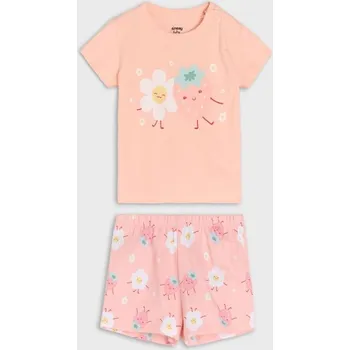 Sinsay - Dvoudílná pyžamová souprava - broskvová - 895DO-24X - 895DO-24X-80