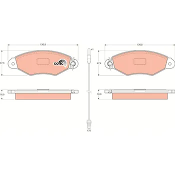 Brzdová destička Sada brzdových destiček, kotoučová brzda LUCAS GDB1402