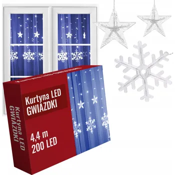 Vánoční dekorace Světelný závěs Lewer Hvězda 101 - 200 světýlek