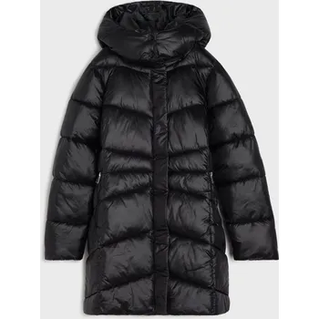 Dámský kabát Sinsay - Prošívaná bunda s kapucí - černá - 154GZ-99X - 154GZ-99X-XS