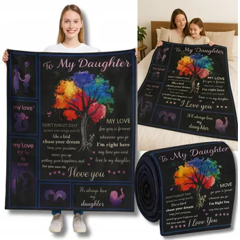 Prostěradlo Dětská deka Córki Daughter Měkká deka Přehoz na postel Fleecová Teplá 150x180