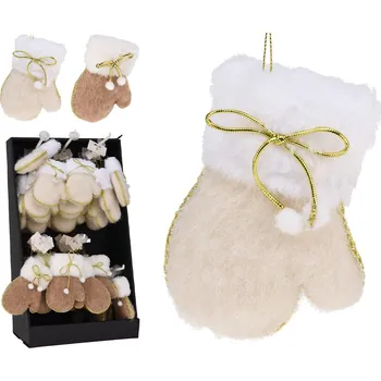 Vánoce KOOPMAN Závěsná dekorace - rukavice 13 cm, mix/1ks