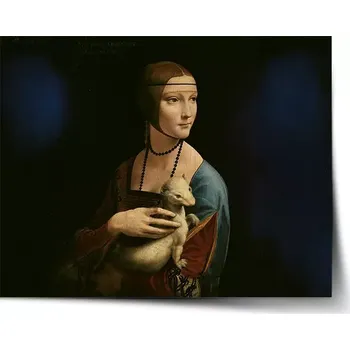 Plakát Sablio Plakát Dáma s hranostajem - Leonardo da Vinci - 60x40 cm