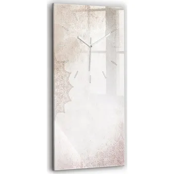Hodiny Skleněné hodiny s obrazem, tichý mechanismus, loft nástěnné hodiny, dekorativní vzor 30x60 cm