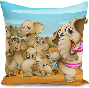 Polštář Sablio Polštář Sloni - 50x50 cm