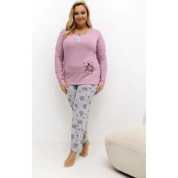 Pánské pyžamo Pohodlná pyžama pro plnoštíhlé model 221188 Forever Pink 2XL