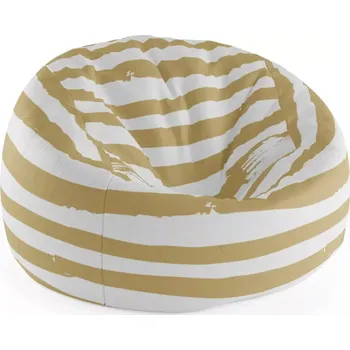 Sedací pytel Sablio Sedací vak Cocoon Zlaté pruhy - 75 x 45 x 35 cm