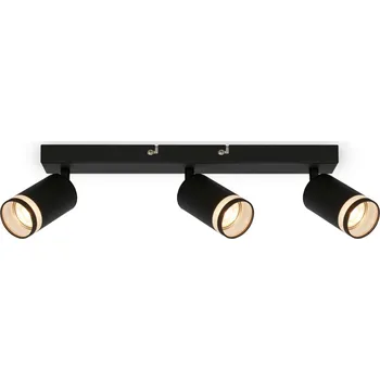 BRILONER Rub stropní bodové svítidlo, nastavitelné, akrylová ozdoba, 3-ramenné, 40cm, černá 2832035