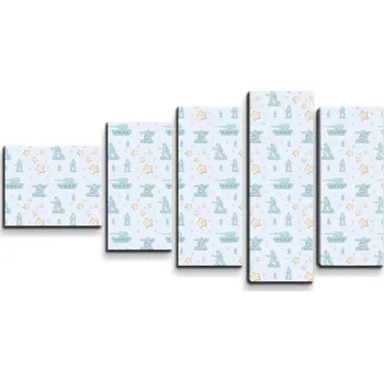 Obraz Sablio Obraz - 5-dílný Dětské tanky - 100x60 cm