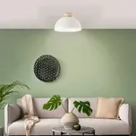 Brilliant 99887/70 Stropní svítidlo NALAM světle šedé + DŘEVO