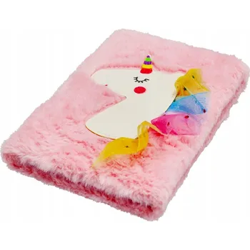 Zápisník Notes A5 Starpak Jednorožec Plyšový Deník Pastelově Růžový A5 růžový