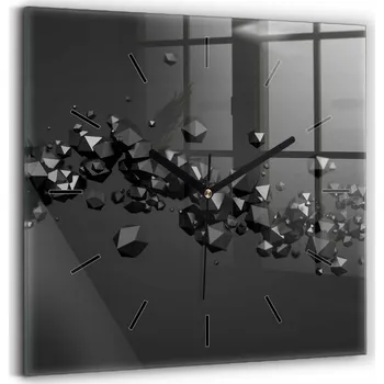 Hodiny Nástěnné hodiny Wallfluent černé 30 cm