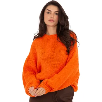 Dámský svetr Dámský svetr oversize hladký s nabíranými rukávy