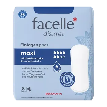 Menstruační vložka facelle Inkontinenční vložky Maxi savost 6 8 ks